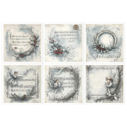 Reispapier-Set - Engel, Girlanden, Noten, Vintage - RSM194 - Itd Collection