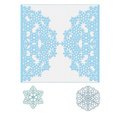 Stanzform Präge Stanzschablone Cutting Die - DPCraft - Schneeflocken und Umrandung 4tlg