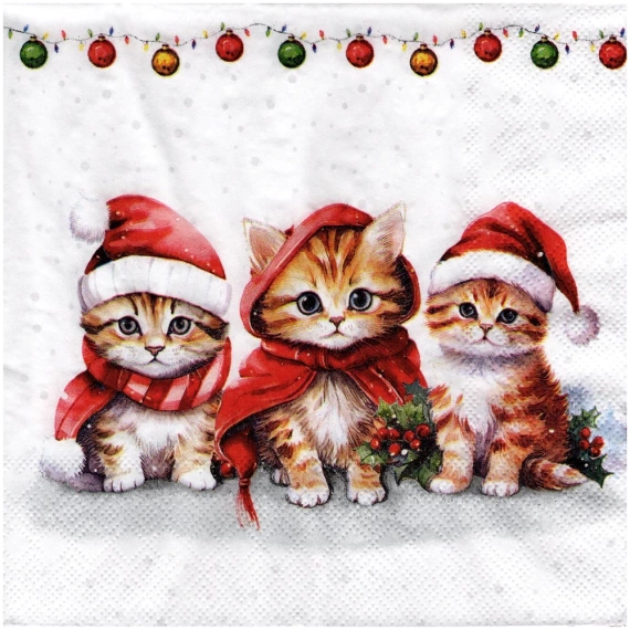 SERVIETTEN 1 Stück Motivservietten Decoupage Napkin 33x33cm, Carousel