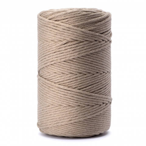 Makramee-Baumwollkordel Makrameegarn Bastelgarn-Bastelseil Baumwoll 3mm/100M beige