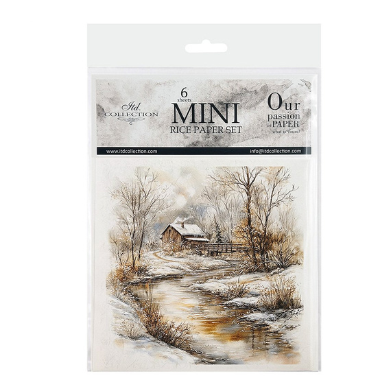 Reispapier-Set - Winterlandschaft, Berge, Natur, Hütten - RSM206 - Itd Collection