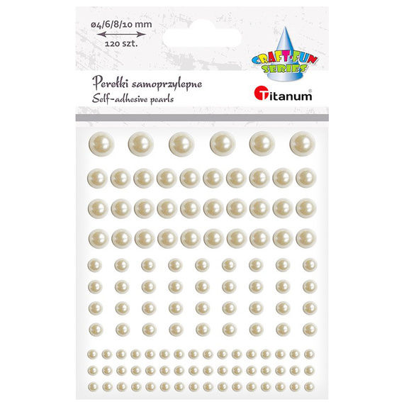Selbstklebende Perlen Mix ecru