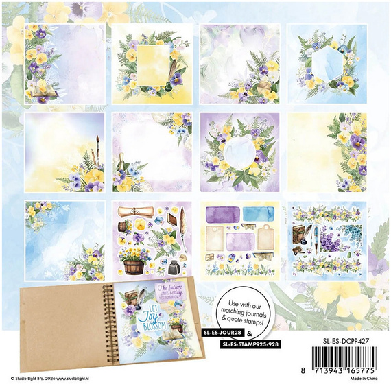 STUDIO LIGHT Scrapbooking Papier Set 15x15 cm - Violet Musings