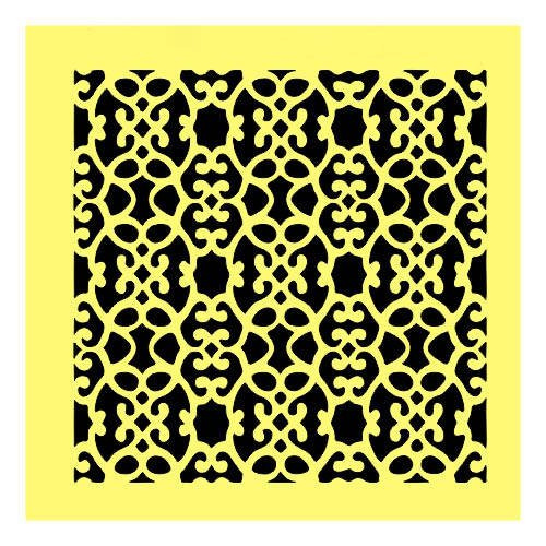 ITD Mixed Media Schablone STENCIL für Decoupage Scrapbooking 16x16, ST0199 Damaskus