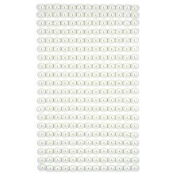 Selbstklebende Perlen 6mm 260Stück Elfenbein