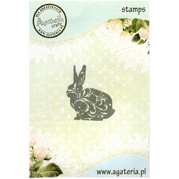 AGATERIA - Transparent Stempel Motivstempel Clear Stamp - Dekorierter Hase