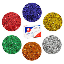 SEQUINS Handwerk Runde Lose metallisch Pailletten 9mm/15g, 6Farben + Stecknadeln