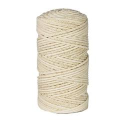 Baumwollkordel Goldfaden elfenbein 100m 5mm