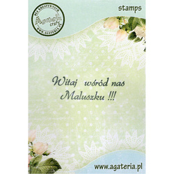 AGATERIA - Transparent Stempel Motivstempel Clear Stamp - Witaj wśród nas... Untertitel PL