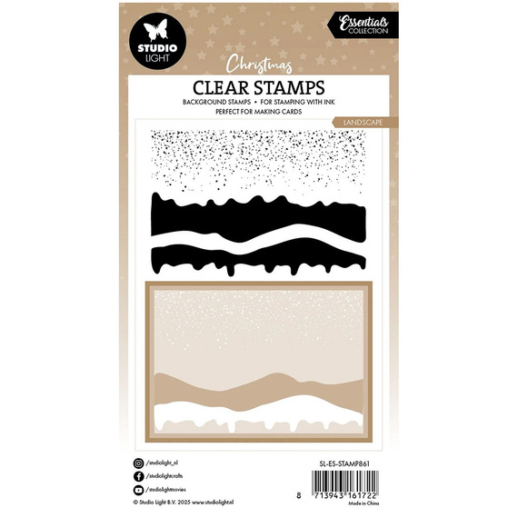 STUDIO LIGHT - Transparenter Stempel - Clear Stamps - Snow Landscape