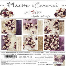 Scrapbooking Papier Set 15x15 - Craft o'clock - Plum & Caramel