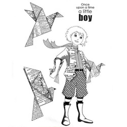 CARABELLE STUDIO Gummistempel Motivstempel - A little boy Ein kleiner Junge Kleiner Prinz