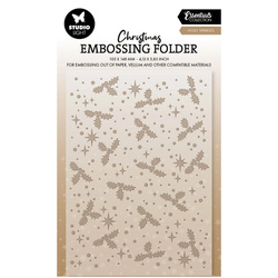 STUDIOLIGHT Embossing Folder Prägefolder Prägeschablone - Holly sparkles 