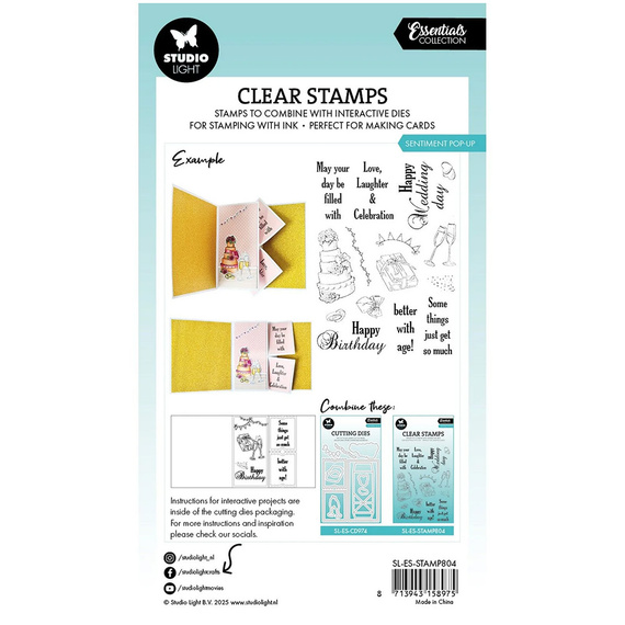 STUDIO LIGHT - Transparenter Stempel - Sentiment pop-up