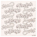 Dekorpappe Die Cut Chipboard Frohe Weihnachten Wort-Set 3x5cm SCRAPINIEC