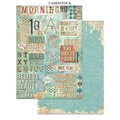 Set aus Junk Journal-Papieren, Aufklebern und Elementen - Furry Friends - Stamperia 