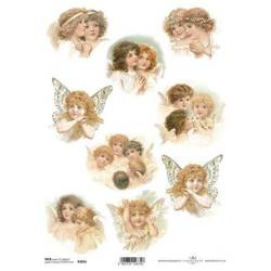 ITD Reispapier Decoupage Bastelpapier Softpapier, Kinder Engel R1011