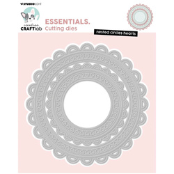 STUDIOLIGHT - Stanzform Präge Stanzschablone Cutting Die - Nested circles hearts