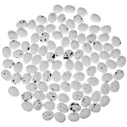 Weiß STYROPOREIER Ostern Dekoration Ostereier 100 Stück, 1.5 x 1.8 cm