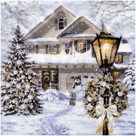 SERVIETTEN 1 Stück Motivservietten Decoupage Napkin 33x33cm, Carousel