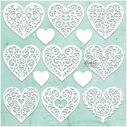 MINTAY Chippies - Dekorpappe Die Cut Chipboard Dekoration Ornament - Pattern 2