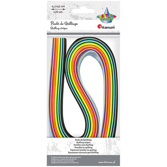 Quilling Streifen 7mm 22 Farben - 176Stück.