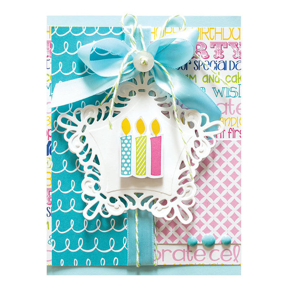 Stanzform Präge Stanzschablone Cutting Die - Spellbinders - Etiketten 48 Deko-Akzente Rahmen Ornament