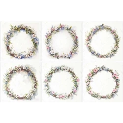 Scrapbooking-Bastelpapier-Set reis - ITD - RSM124 Blumengirlande