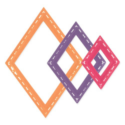 SIZZIX Stanzform Präge Stanzschablone Cutting Die Framelits, Katy Deco Diamonds