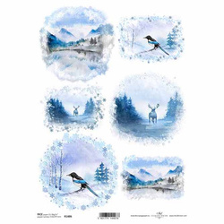 ITD Reispapier Decoupage Bastelpapier Softpapier Serviettentechnik, Landschaft R1486