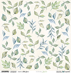 SCRAPandME 30x30cm einseitig Scrapbooking Papier 250g, Leaves 8
