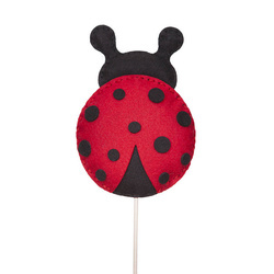 Filz-Kreativ-Set - Marienkäfer am Stiel