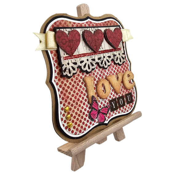 MINI-STAFFELEI aus Holz für Karten Holzstaffelei 15 cm 