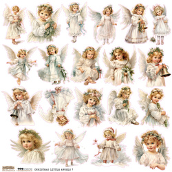 AUFKLEBER ScrapLove Dekor Stickers - Christmas Little Angels 1 - Weihnachtsengel