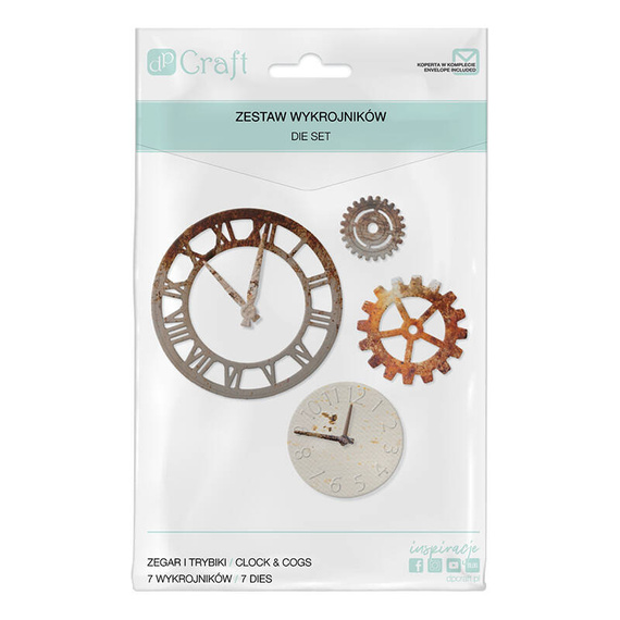 DPCRAFT Stanzform Präge Stanzschablone Cutting Die - Uhr und Rädchen