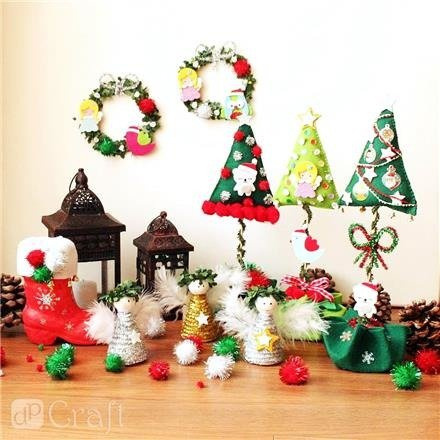 3D-Filzaufkleber - Wintereulen 10 Stk