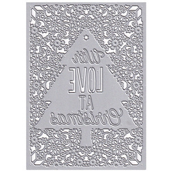 FIRST EDITION Stanzform Präge Stanzschablone Cutting Die - Weihnachten Basteln Sie eine Karte - Mit Liebe / Weihnachtsbaum