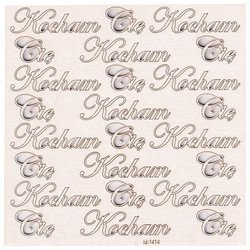 SCRAPINIEC Dekorpappe Die Cut Chipboard Dekoration Ornament, Kocham Cię