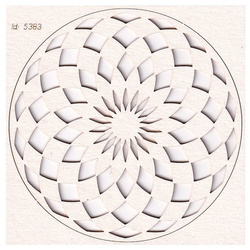 SCRAPINIEC Dekorpappe Die Cut Chipboard Dekoration Ornament, rundes Schachbrett