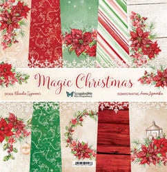 SCRAPandME 6Blatt 30x30cm doppelseitig Scrapbooking Papier 250g, Magic Christmas