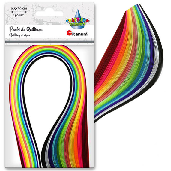 Quillingstreifen 5mm 16 Farben - 150 Stück.