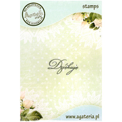 AGATERIA - Transparent Stempel Motivstempel Clear Stamp Dziękuje Untertitel PL