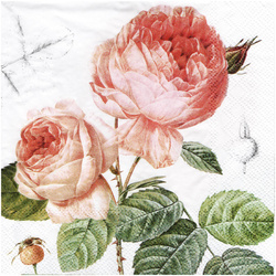 SERVIETTEN 1 Stück Motivservietten Decoupage Napkin 33x33cm, Elisabeth Rose