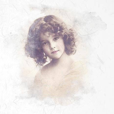 Reispapier-Set, retro vintage, Mädchen - ITD 6tlg 