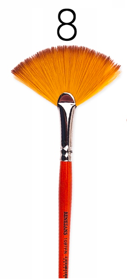 Renesans Fächerpinsel aus Nylon - Nr. 8