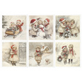 Reispapier-Set - Kinder, Weihnachten, Winter, Retro - RSM199 - Itd Collection