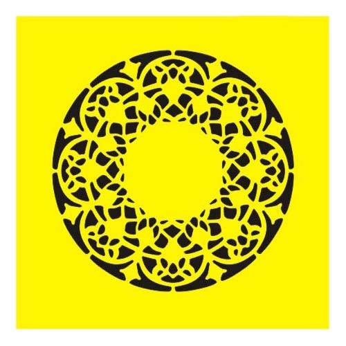 ITD Mixed Media Schablone STENCIL für Decoupage Scrapbooking 16x16, ST0131 Ornament