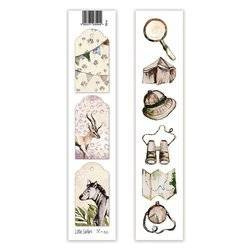 LEXI DESIGN 5,5x30,5cm Scrapbooking Papier Streifen,  Little Safari 03