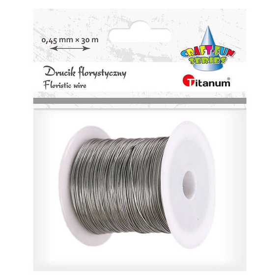 Floristendraht silber 0,45 mm - 30 m