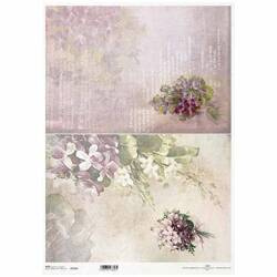 ITD Reispapier Decoupage Bastelpapier A3 Blumen, Veilchen 1018L
